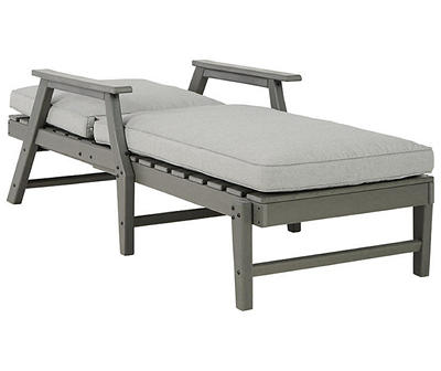 Visola Wood Look Cushioned Patio Chaise Lounge