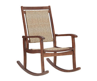 Emani Brown All-Weather Wicker Patio Rocking Chair