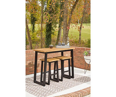 Town Wood 3-Piece Patio Counter Table Set