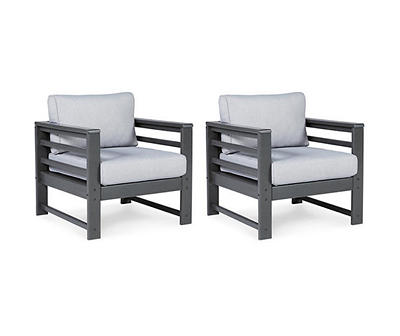 Amora Wood Look Cushioned Patio Chairs, 2-Pack