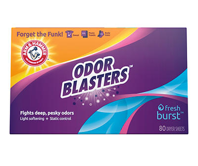 Odor Blasters Fresh Burst Dryer Sheets, 80-Count