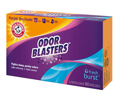 Odor Blasters Fresh Burst Dryer Sheets, 80-Count