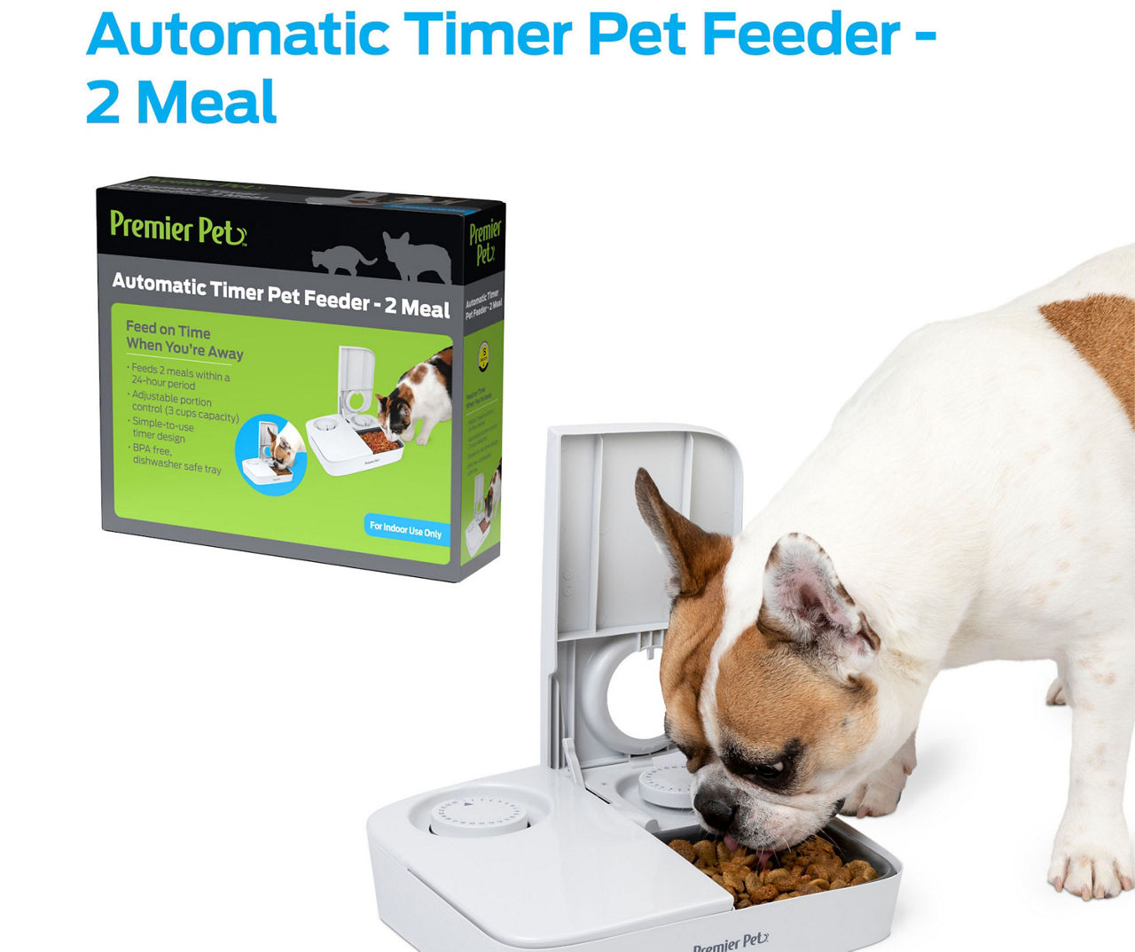 2 meal pet feeder best sale