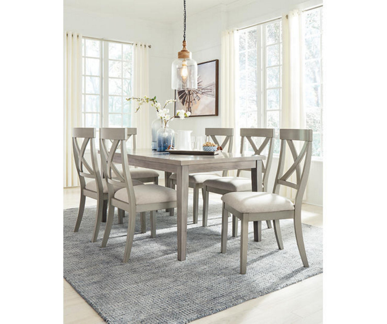 Parellen gray dining store room set