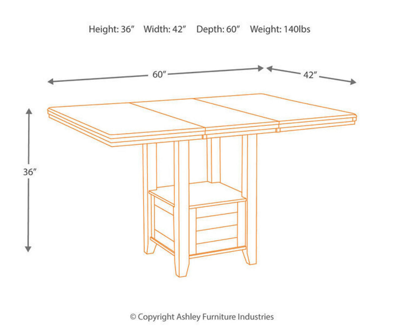 Haddigan counter discount height dining set