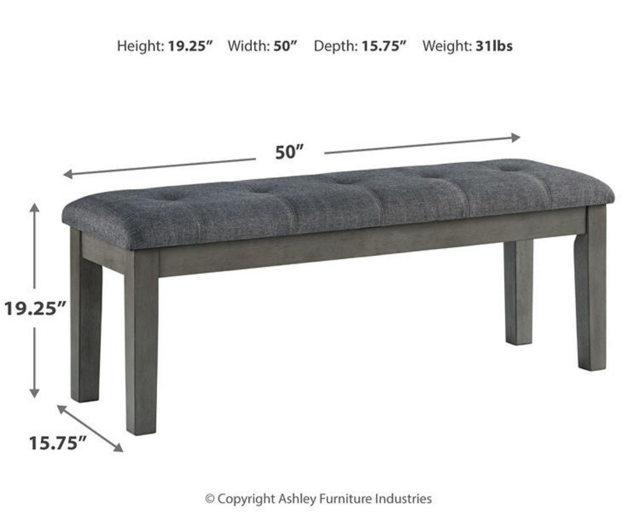 Signature Design By Ashley Hallanden Upholstered Dining Bench | Big Lots