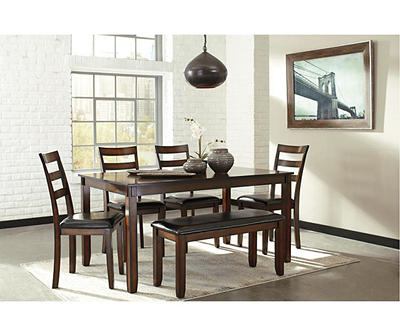 Coviar 6-Piece Dining Set with Bench