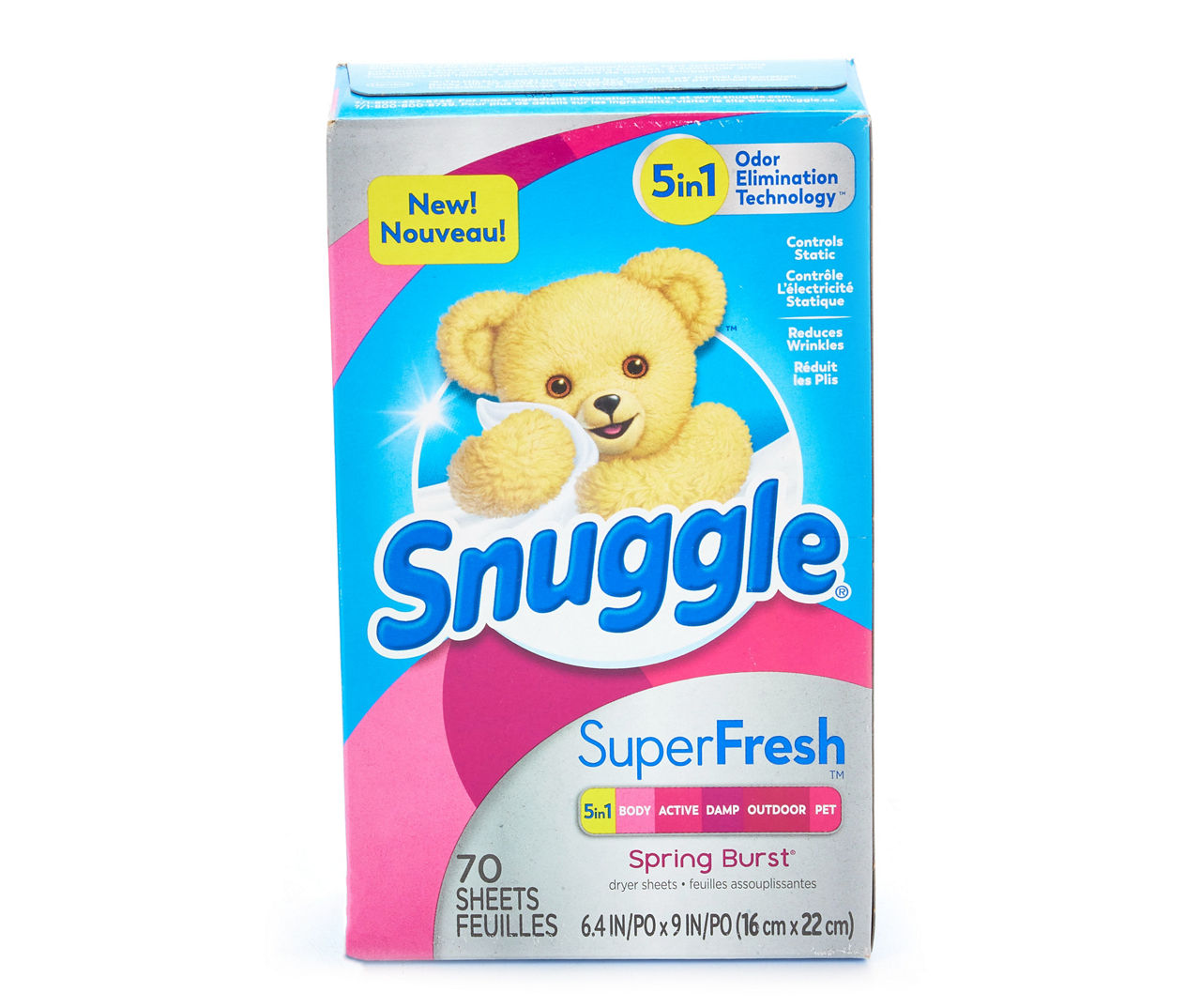 Snuggle SuperFresh Spring Burst Fabric Softener Dryer Sheets, 70Count