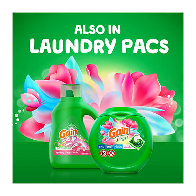 Flings Laundry Detergent Soap Pacs, Spring Daydream Scent, HE Compatible, 42-Count