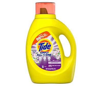 Simply Clean & Fresh Liquid Laundry Detergent, Berry Blossom, 64 loads, 92 Oz.