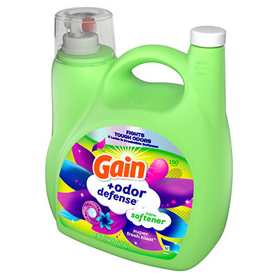 Odor Defense Liquid Laundry Detergent, Super Fresh Blast Scent, 190 Loads, 164 Oz, HE Compatible