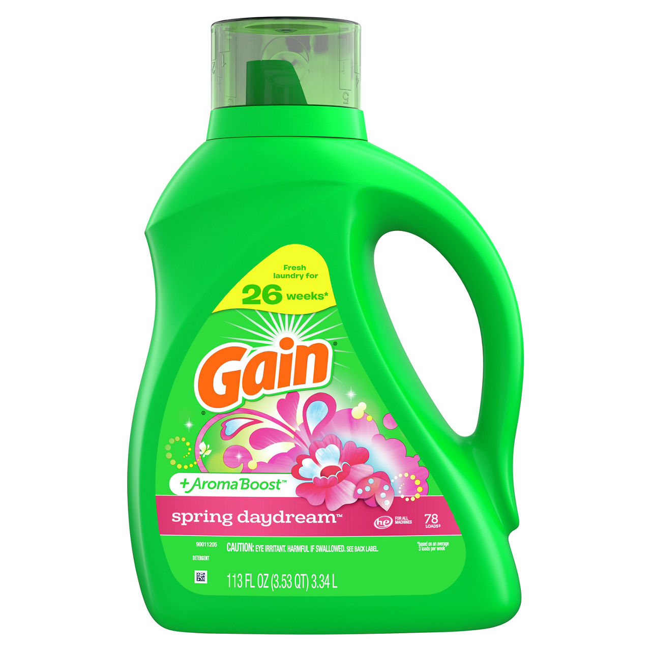 Gain Aroma Boost Liquid Laundry Detergent, Spring Daydream Scent, 78