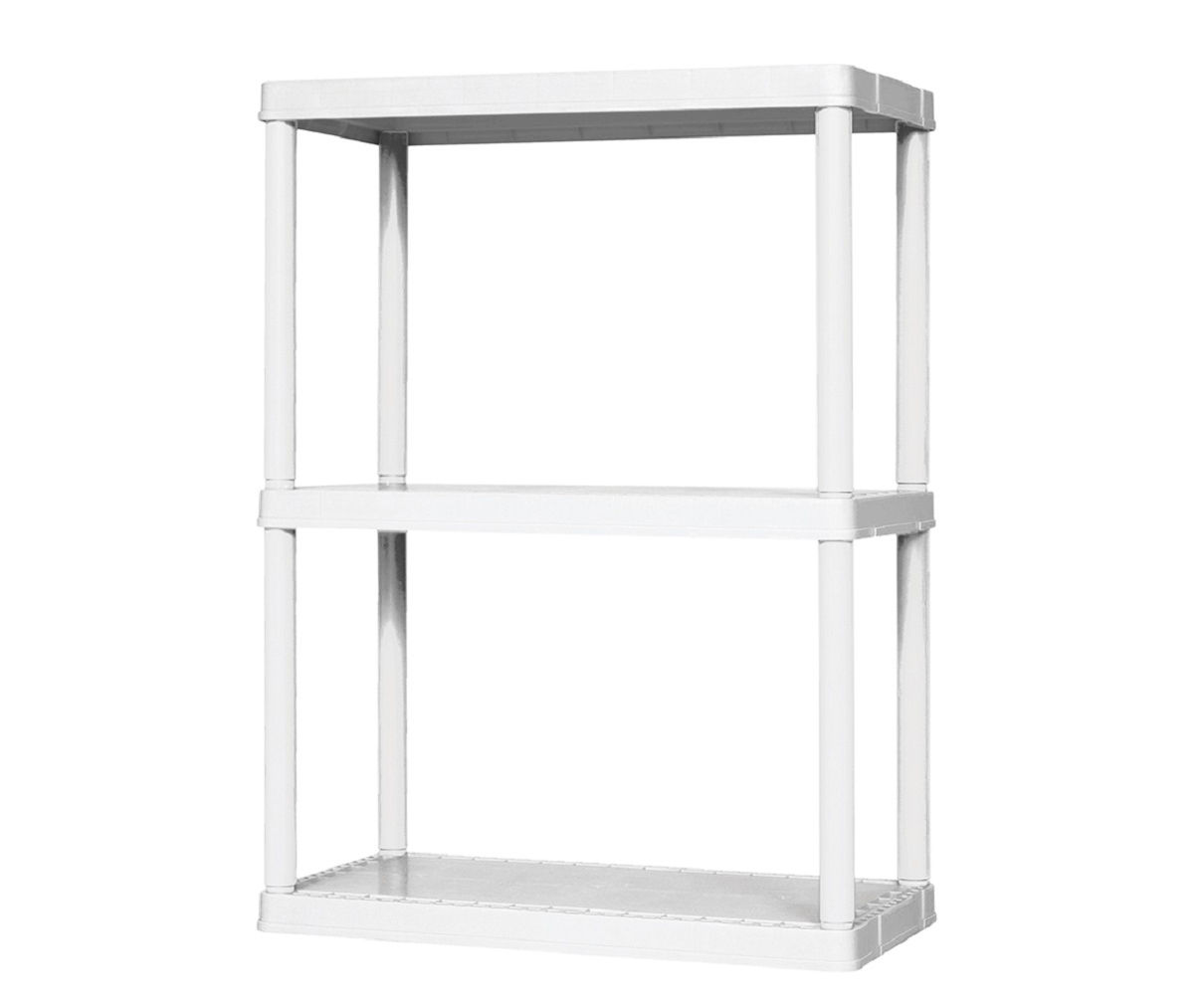 Gracious Living Knect A Shelf 3 Shelf Interlocking Organizers, White (3 Pack)