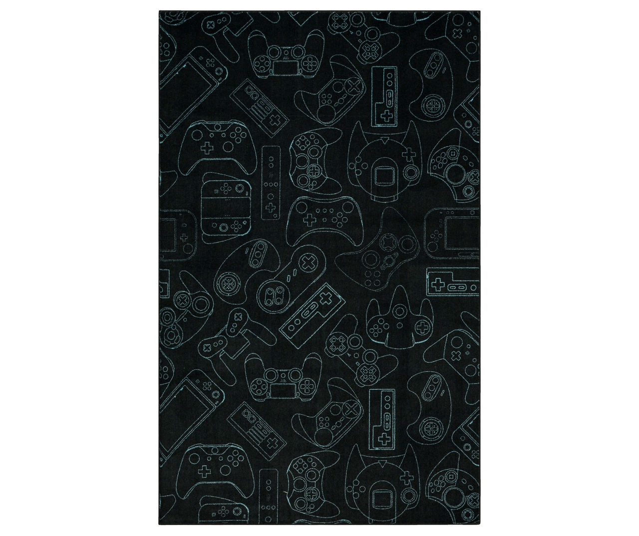 Mohawk Mohawk In Control Black & Teal Area Rug Big Lots