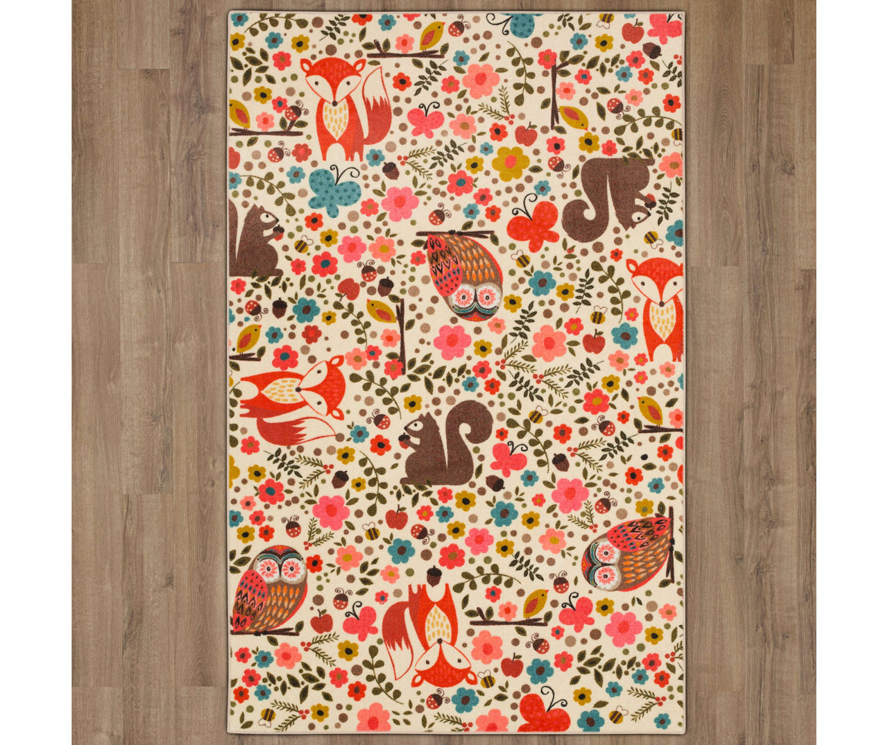 Mohawk Enchanted Forest Beige & Coral Area Rug, (8' x 10') | Big Lots