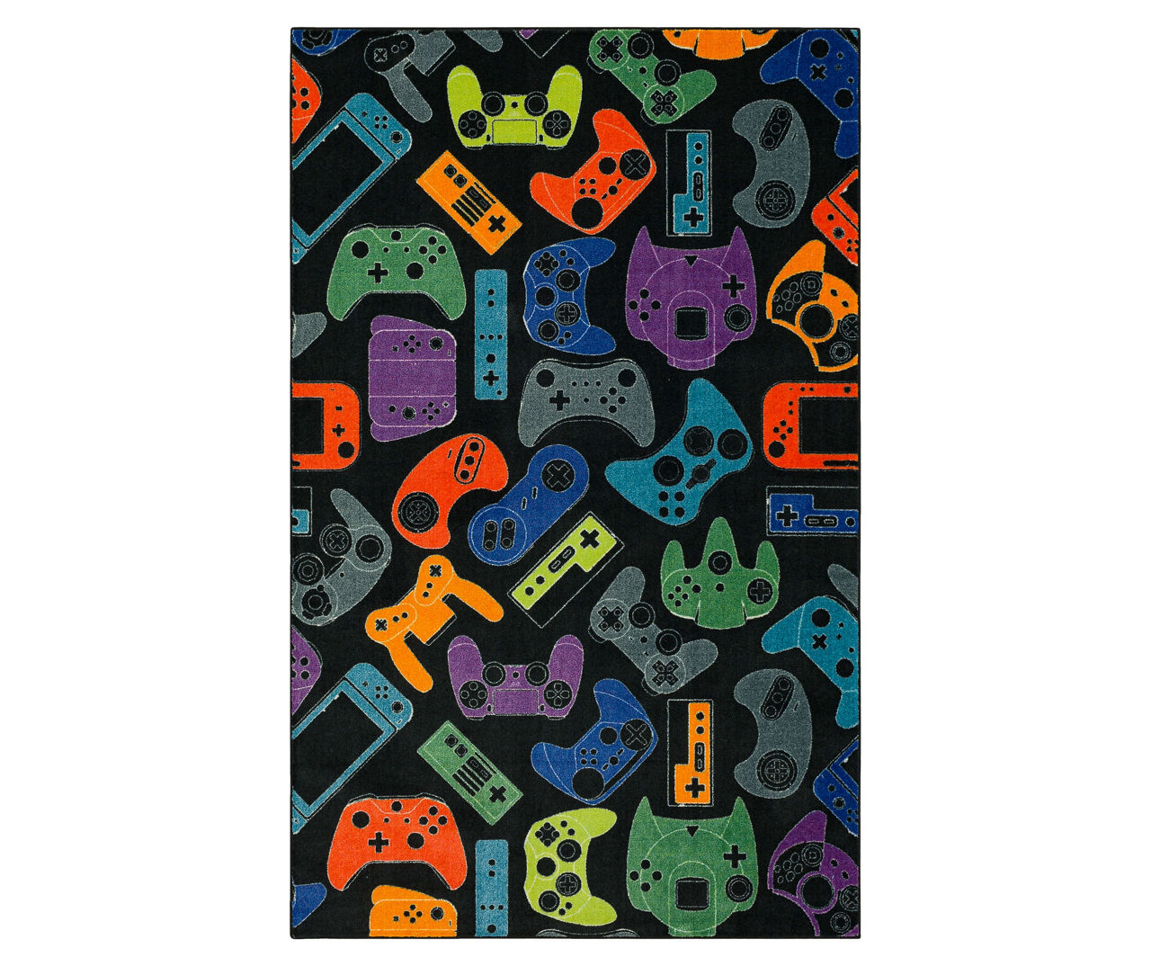 Mohawk Mohawk In Control Black & MultiColor Game Controllers Area Rug