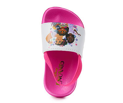Disney Toddler Encanto Pink & White Sisters Heel-Strap Slide