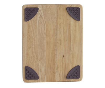 Rubberwood Non-Slip Cutting Board, (11" x 14")