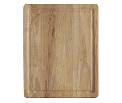 Rubberwood Non-Slip Cutting Board, (20" x 16")