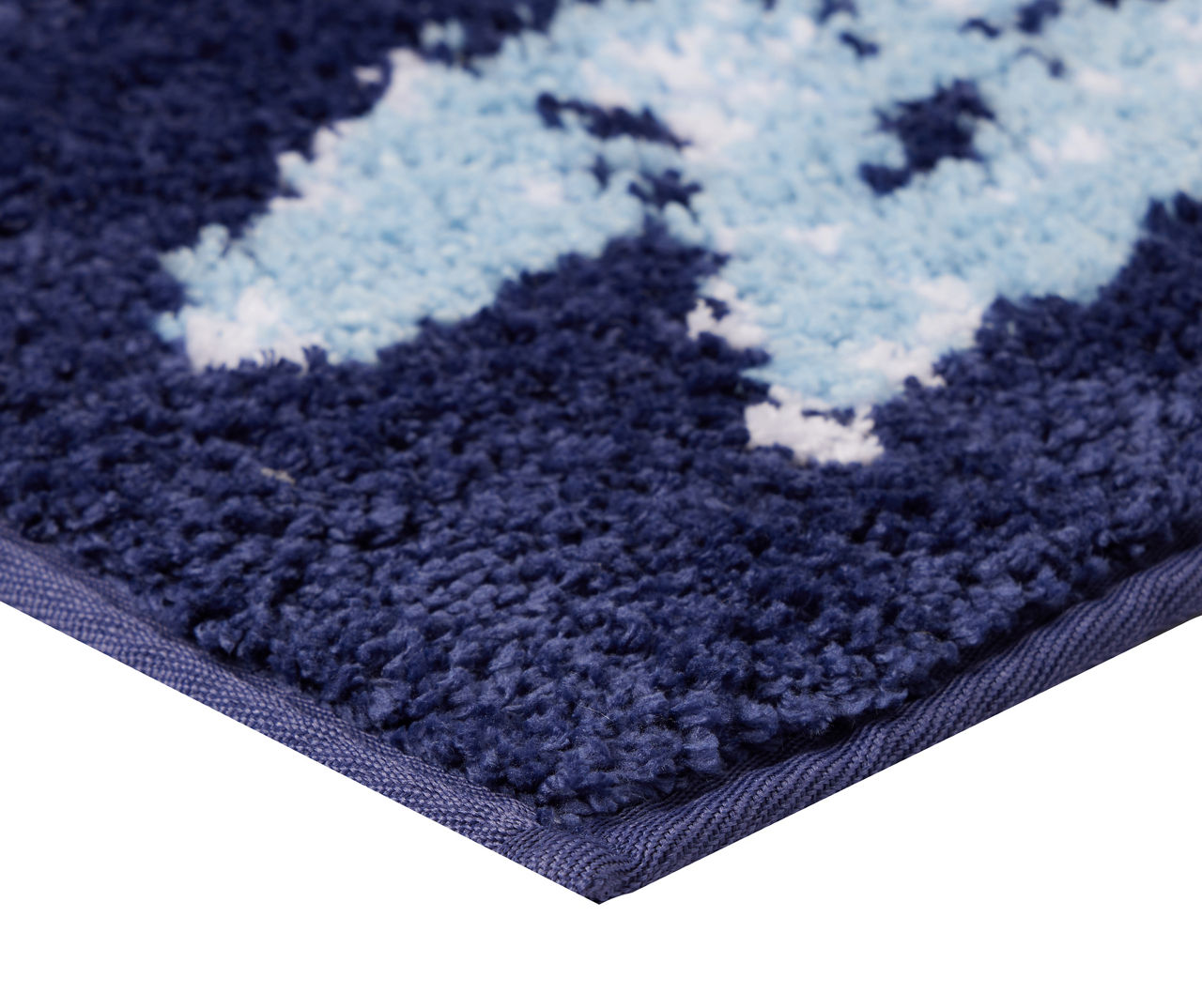 Merida Navy & White Bird Bath Rug