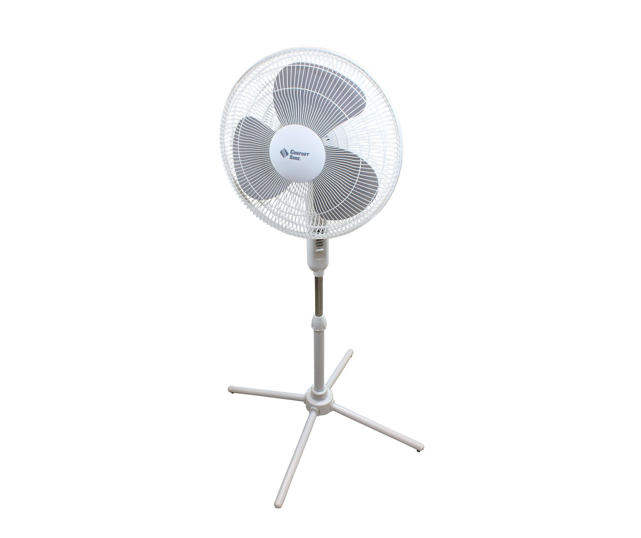 Comfort Zone 16" White 3Speed Oscillating Pedestal Fan Big Lots