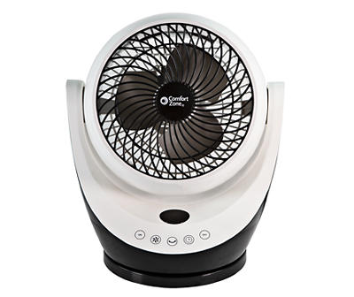 8" White 3-Speed High Velocity Oscillating Desk Fan