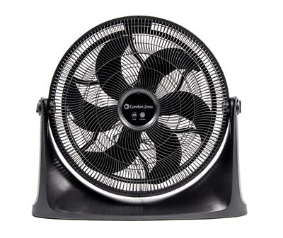 20" Black 3-Speed Air Circulator Powr Curve Floor Fan