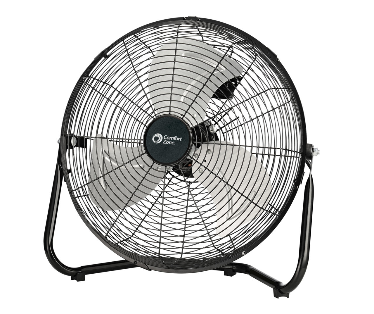 Comfort Zone 14" Black 3Speed HighVelocity Cradle Floor Fan Big Lots