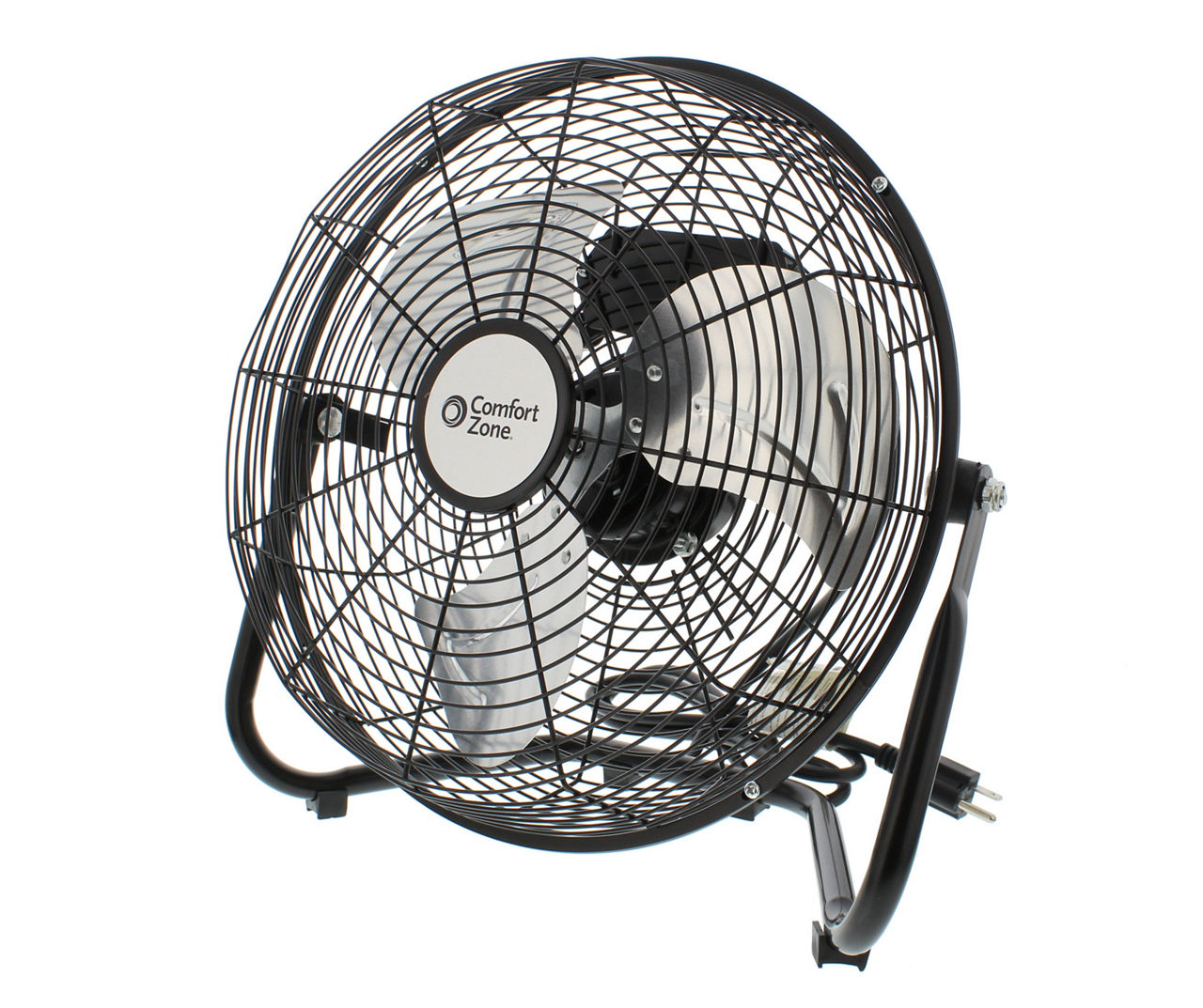 Comfort Zone 12" Black 3Speed HighVelocity Cradle Floor Fan Big Lots
