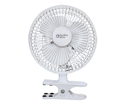 6" White 2-Speed Clip Fan