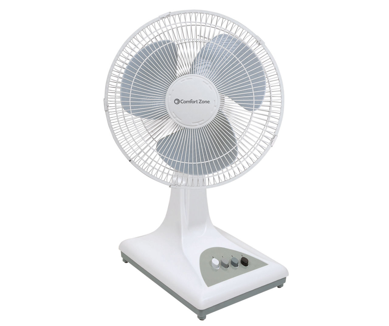 16" White 3-Speed Oscillating Table Fan