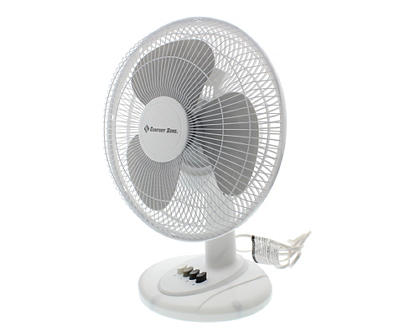 White Oscillating Table Fan