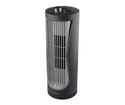 12" Black Desktop Oscillating Tower Fan