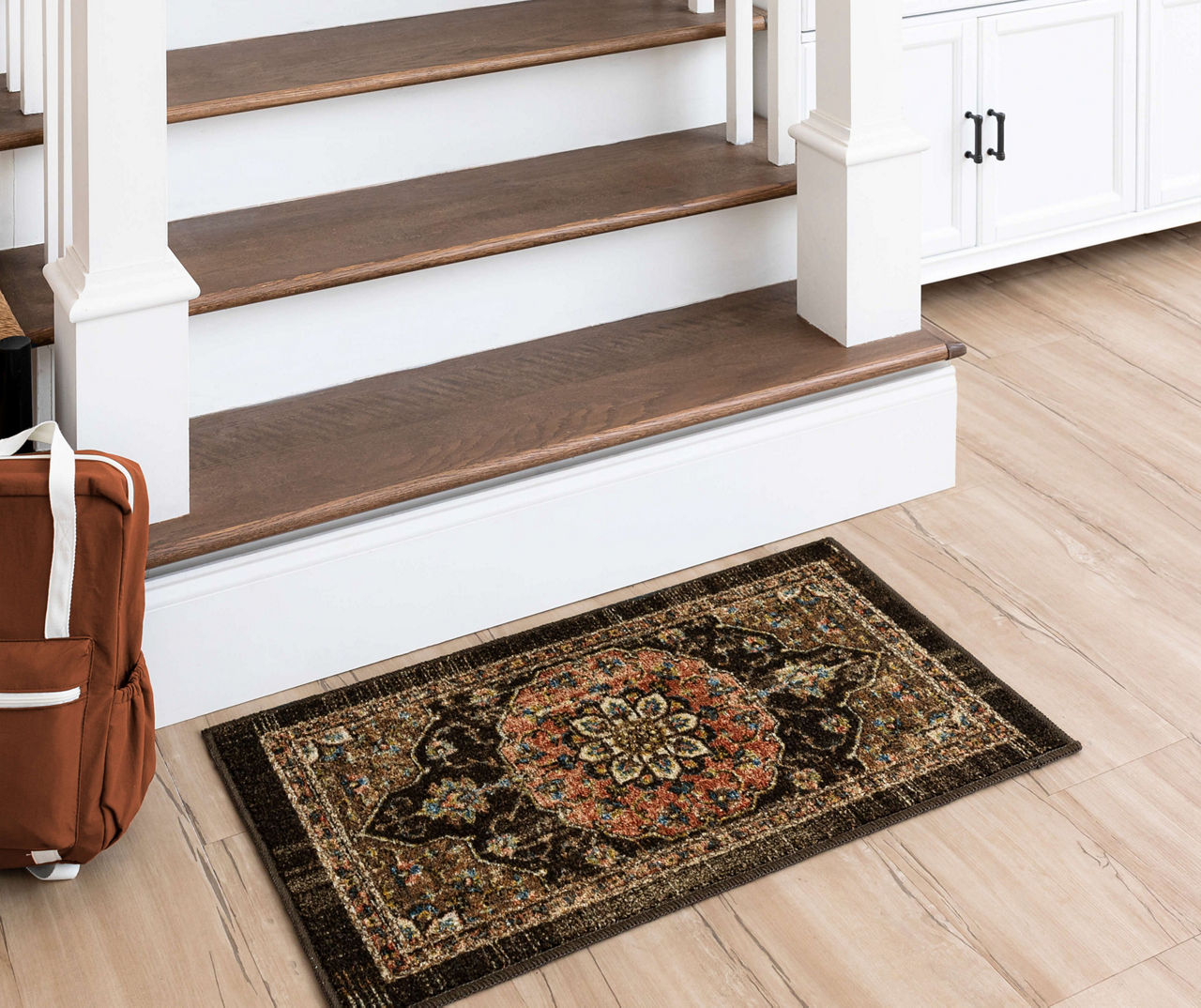 Mohawk Adelphi Brown Ornamental Floral Area Rug, (6' x 9') | Big Lots