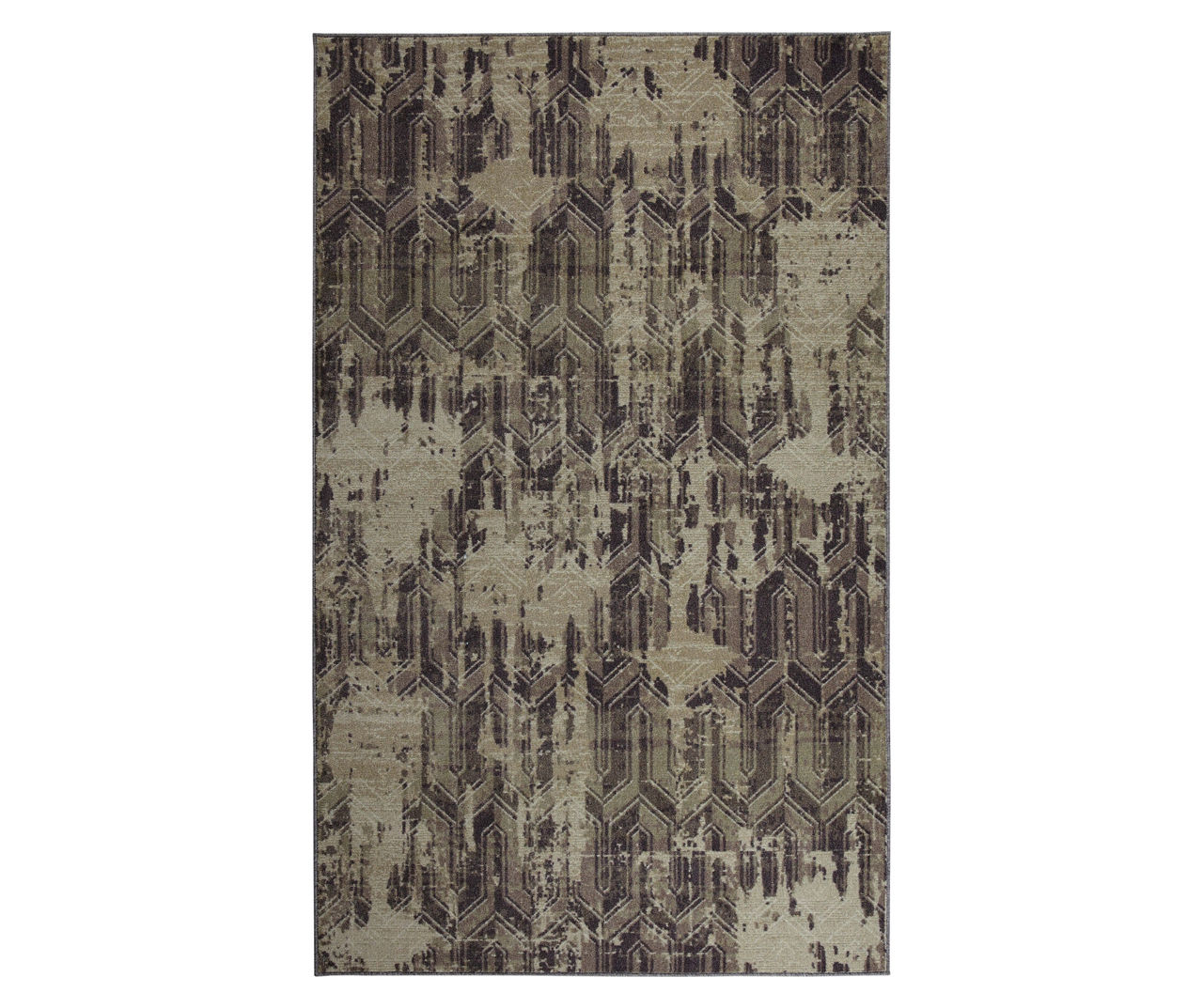 Mohawk Acacia Gray Abstract Geo Area Rug, (8' x 10') Big Lots