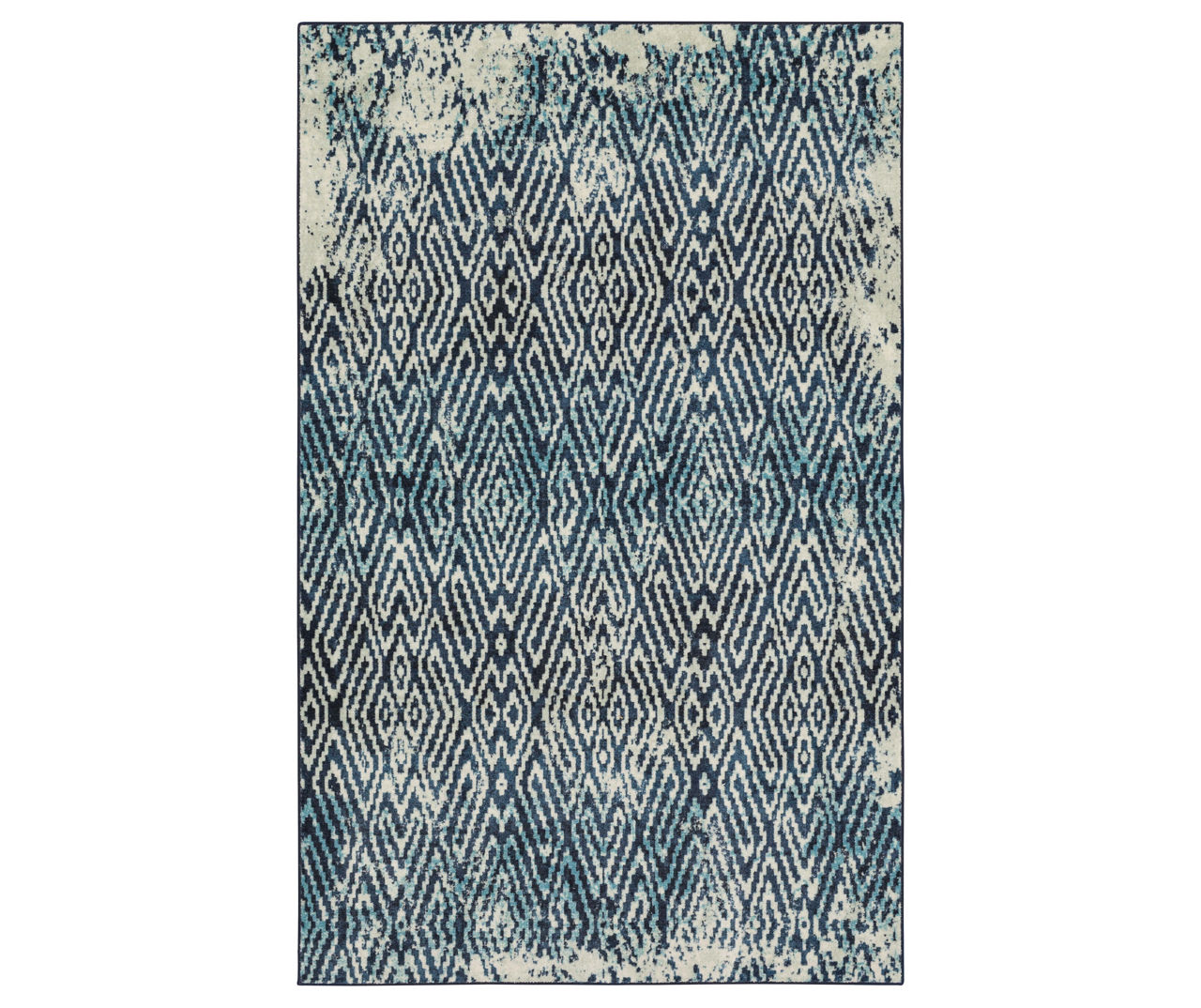 Mohawk Maisie Navy & White Geometric Area Rug, (2' x 3') Big Lots