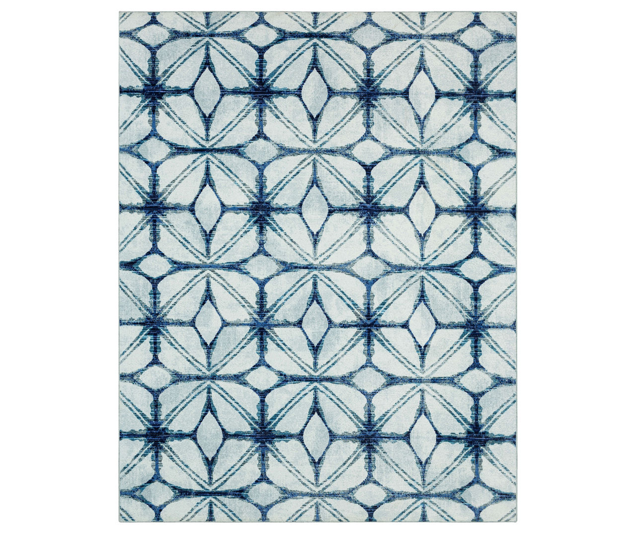 Mohawk Elyzabeth Blue & White Lattice Area Rug, (5' x 8') Big Lots