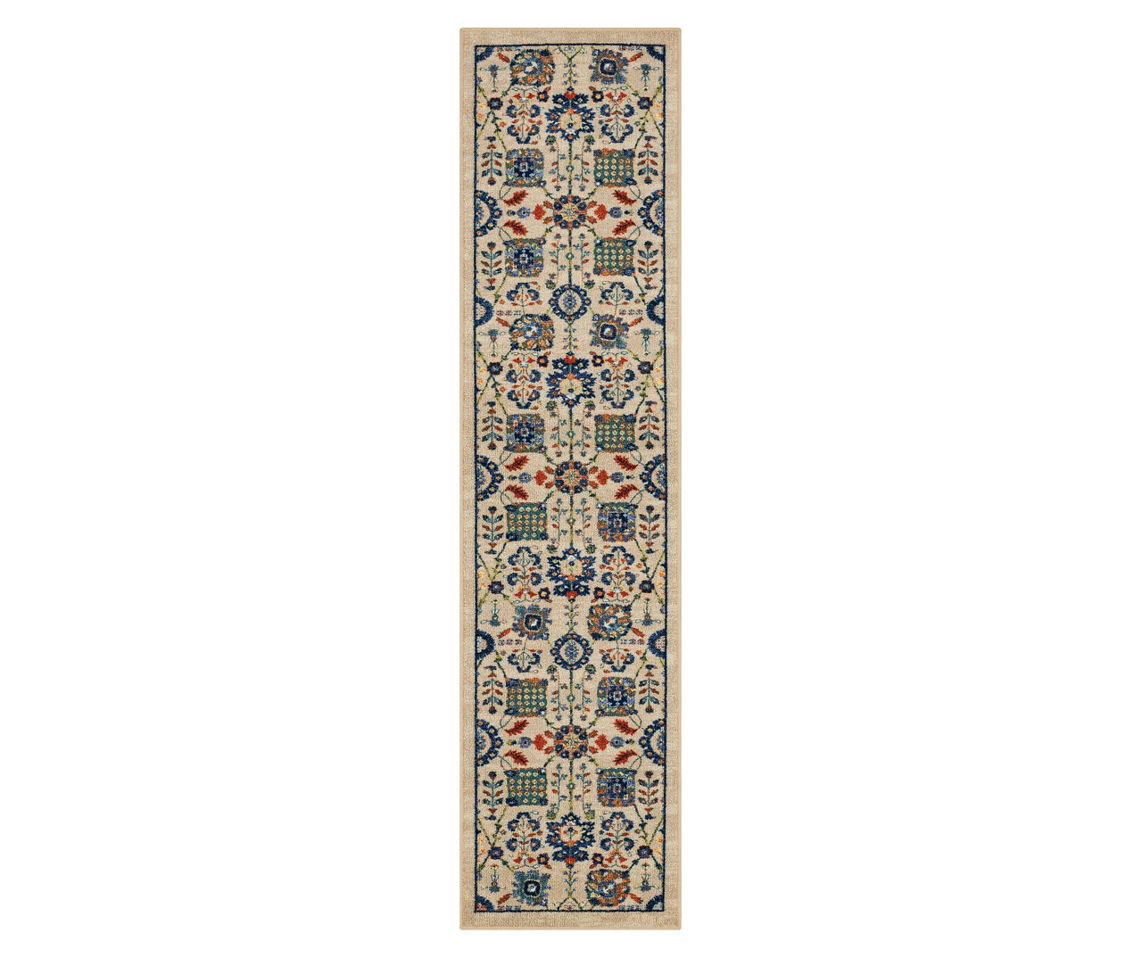 Mohawk Mohawk Queensbury Beige & Navy Ornamental Floral Area Rug Big Lots