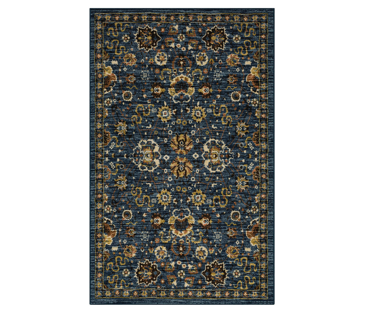 Mohawk Mohawk Bay Hill Navy & Brown Floral Area Rug Big Lots