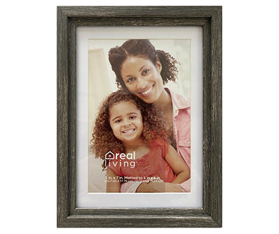 Gray Step-Down Picture Frame, (5