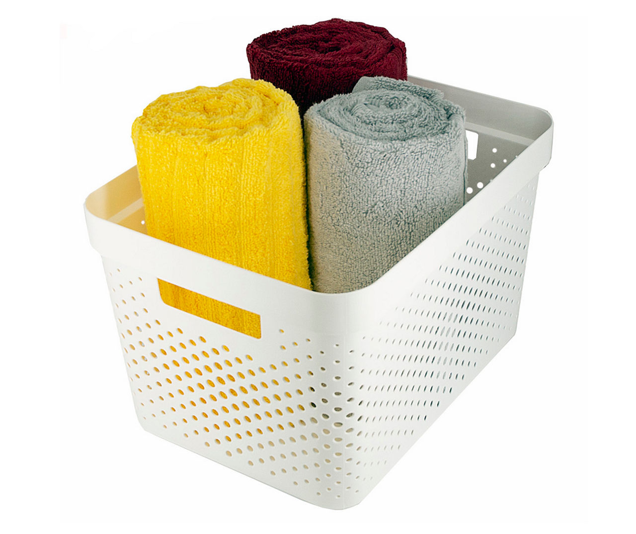 Glad Yellow Perforated Storage Basket, 4 Gal.