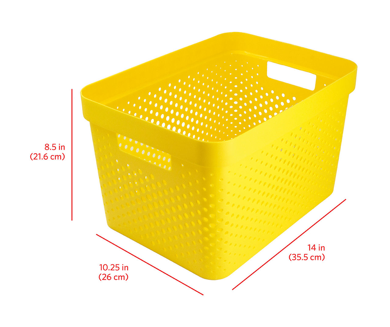 Glad Yellow Perforated Storage Basket, 4 Gal.