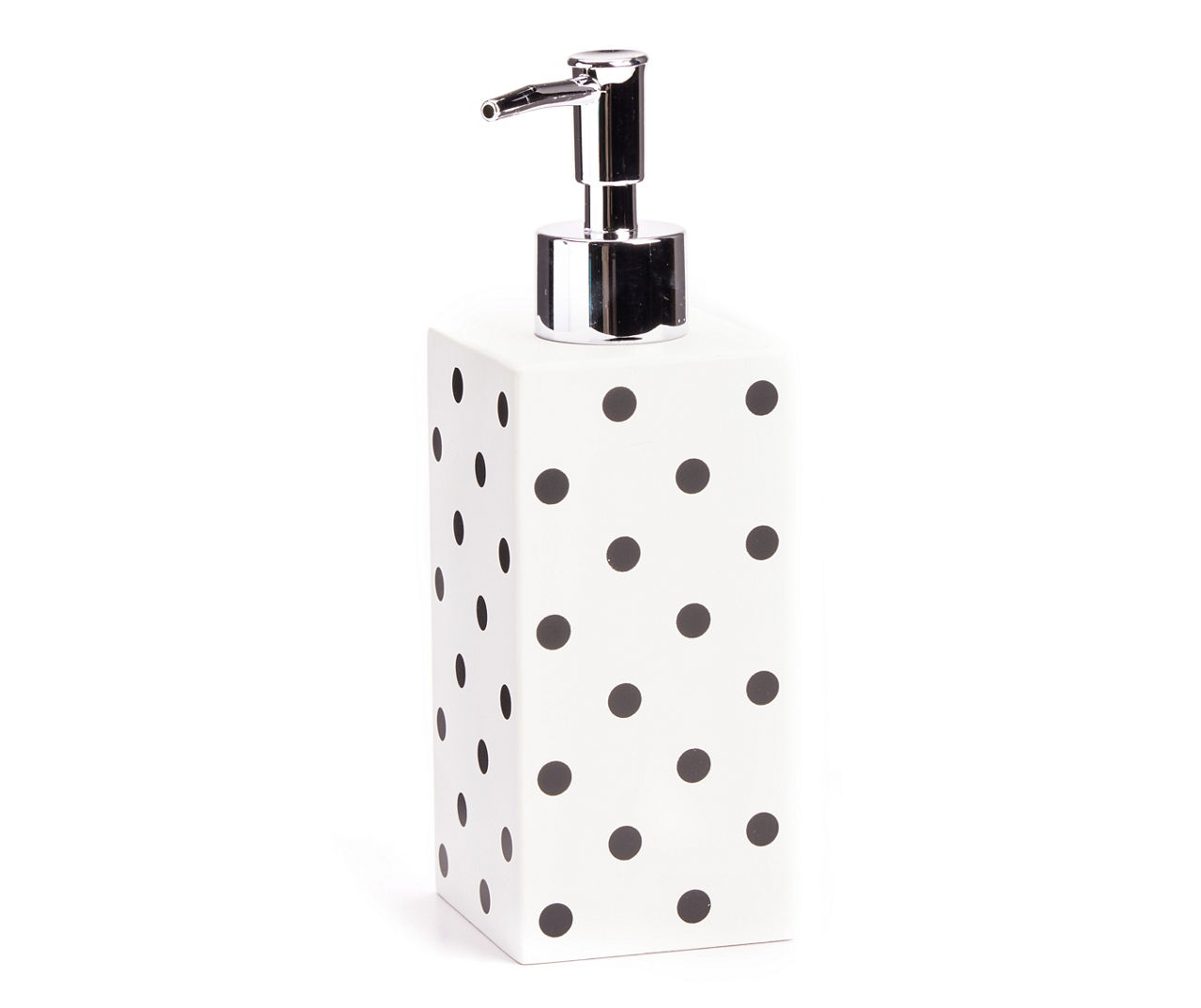 Real Living White & Black Polka Dot Lotion Pump Big Lots