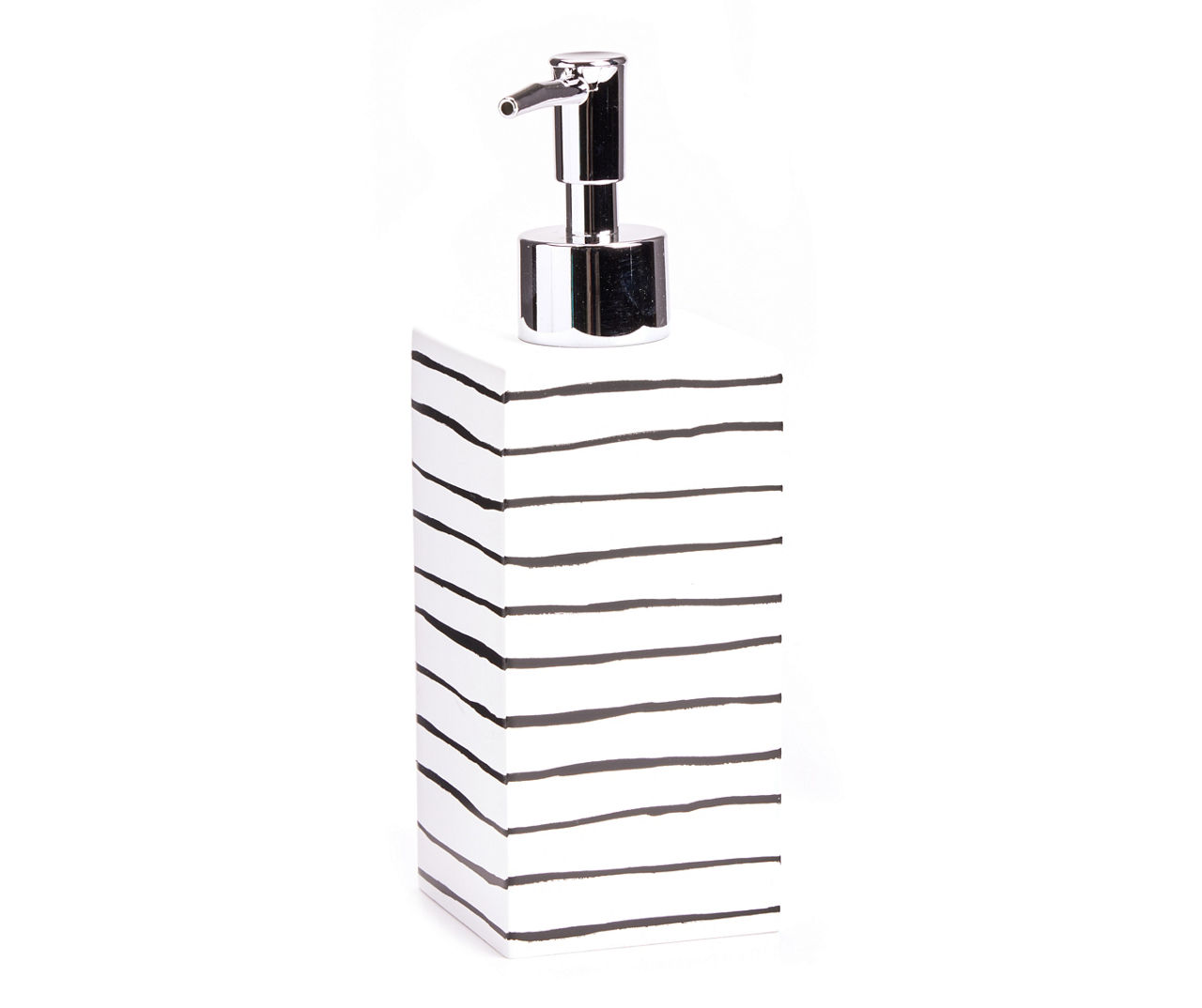 Real Living White & Black Stripe Lotion Pump Big Lots