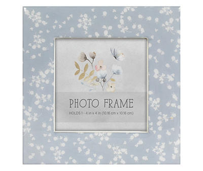 Blue & White Floral Picture Frame, (4