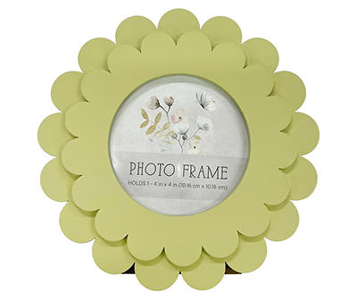 Yellow Daisy Round Picture Frame, (4