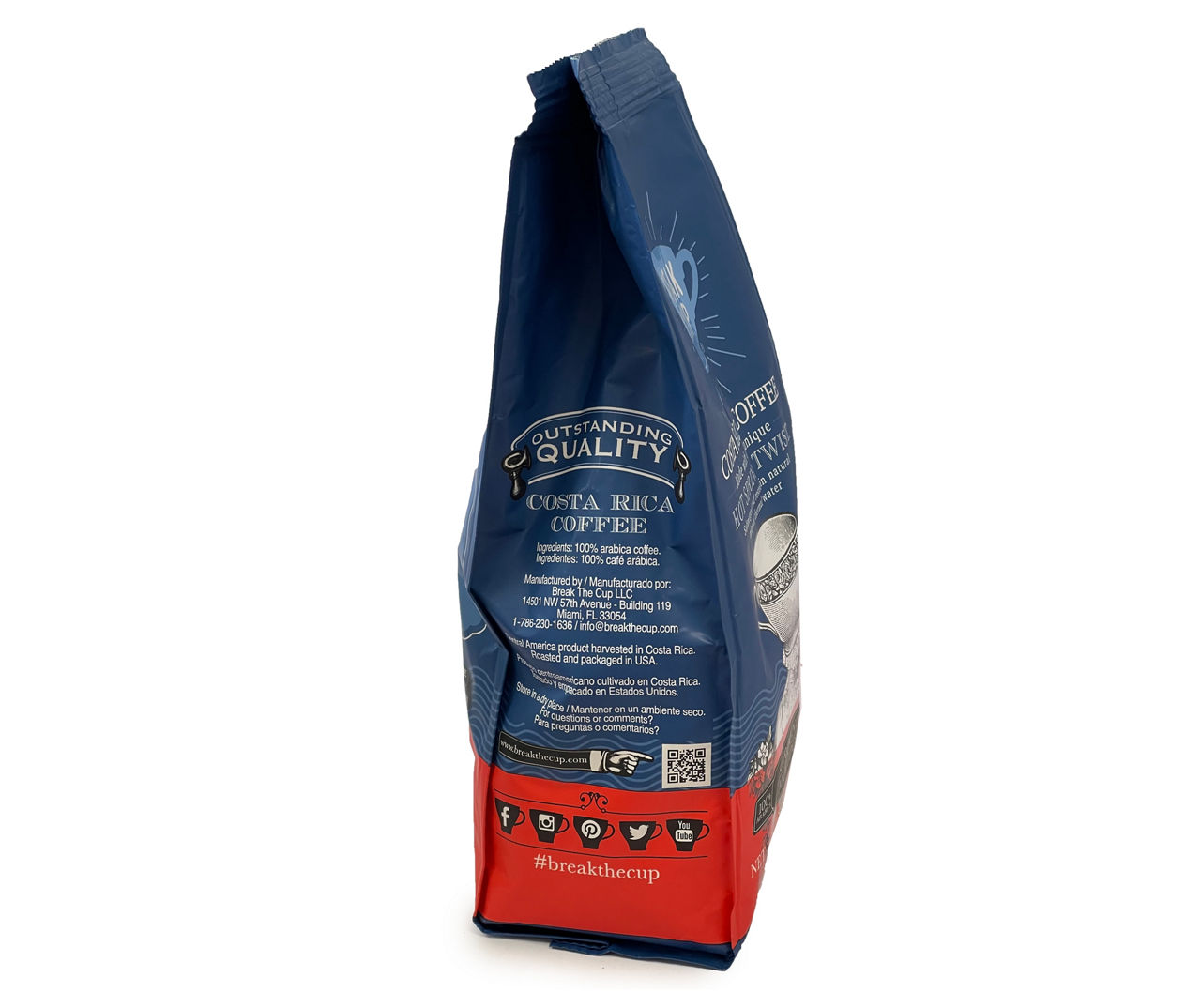 Break The Cup Costa Rica Ground Coffee, 12 Oz.