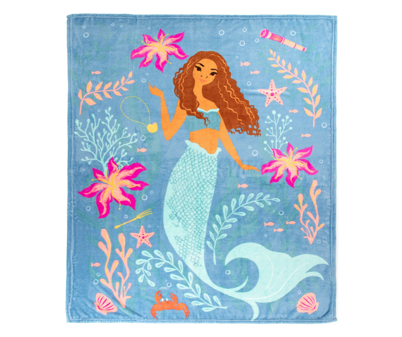 Little mermaid fleece online blanket