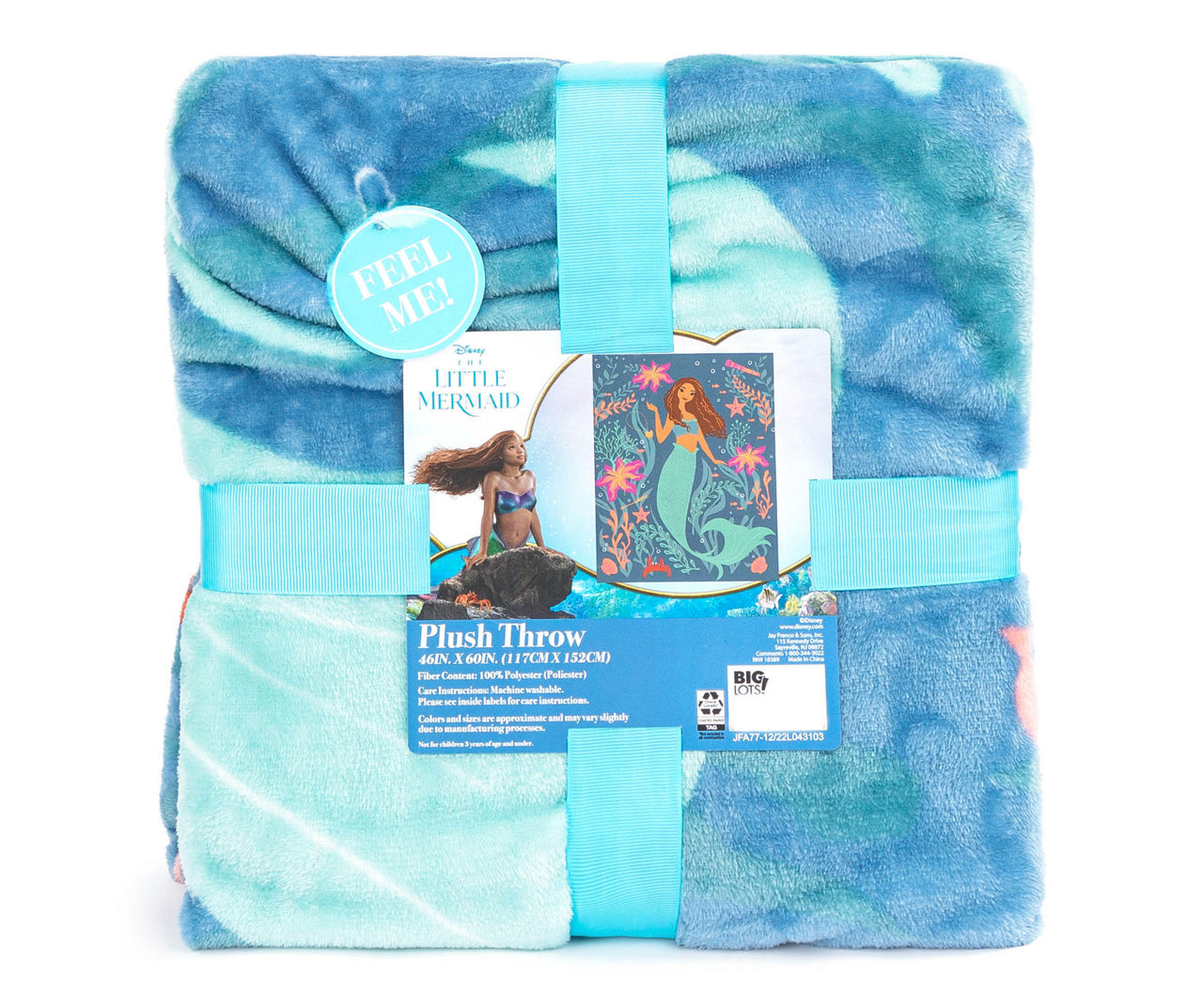 Disney's The Little Mermaid Plush Throw Blanket - Bedding