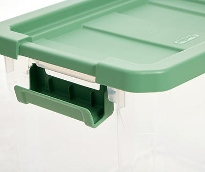 Sterilite Crisp Green 30-Quart Latching Stacker Box